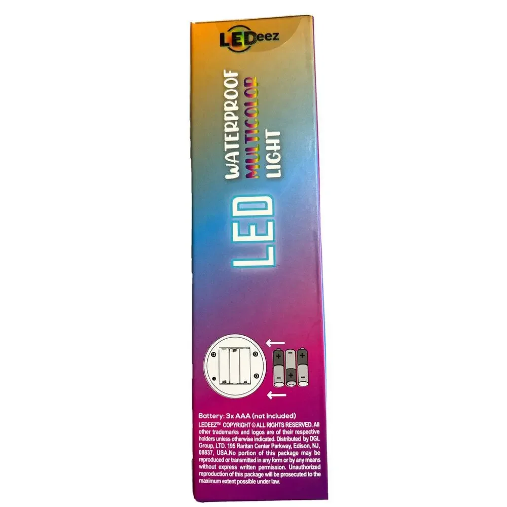 LEDeez Wireless Submersible Waterproof Multicolor LED Light Remote Control NEW